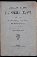 L'emigrazione italiana nell'America del Sud : studi sulla espansione coloniale transatlantica