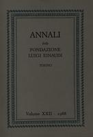 Annali della Fondazione Luigi Einaudi Volume 22 Anno 1988