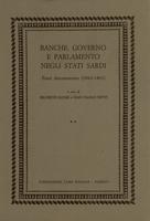 Banche, governo e parlamento negli Stati sardi. Fonti documentarie (1843-1861) Volume 2
