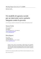 Un modello di agenzia sociale per un intervento socio-sanitario integrato contro la povertà