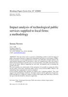 Impact analysis of technological public services supplied to local firms: a methodology