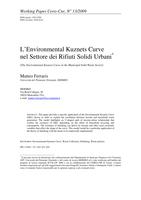 L'Environmental Kuznets Curve nel Settore dei Rifiuti Solidi Urbani