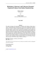 Relatedness, Coherence, and Coherence Dynamics Empirical Evidence from Italian Manufacturing