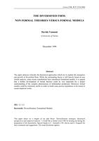 The diversified firm: non formal theories versus formal models