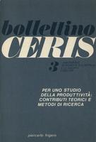 Bollettino CERIS n. 03 Per uno studio della produttività. Contributi teorici e metodi di ricerca